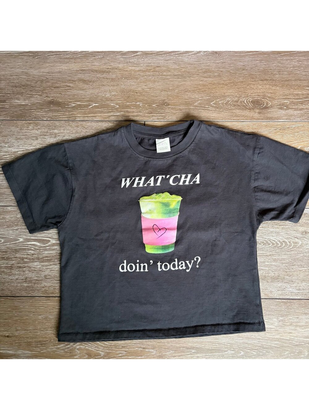 Zara WHAT'CHA doin' today? Graphic T-Shirt